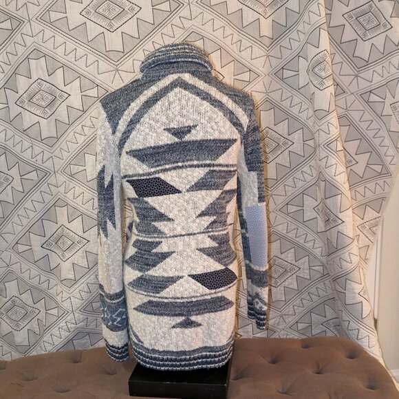 Lucky Brand | Jacquard Patch Cardigan - Picture 6 of 10